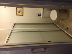 Bathroom two found in master bedroom of shared non ambulatory room.